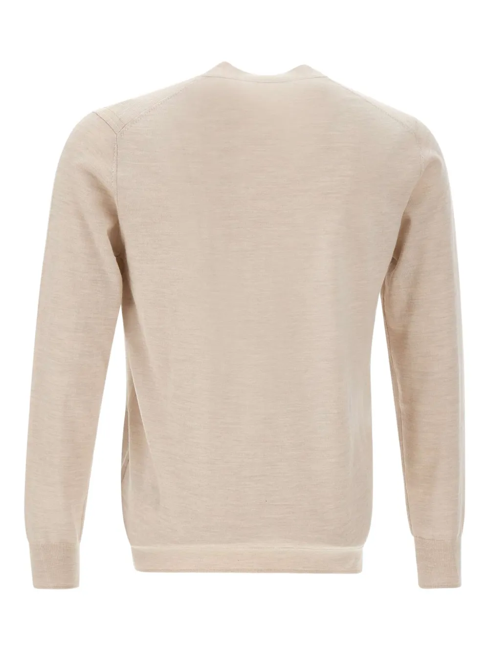 Paolo Pecora ribbed-cuff crew-neck sweater Beige