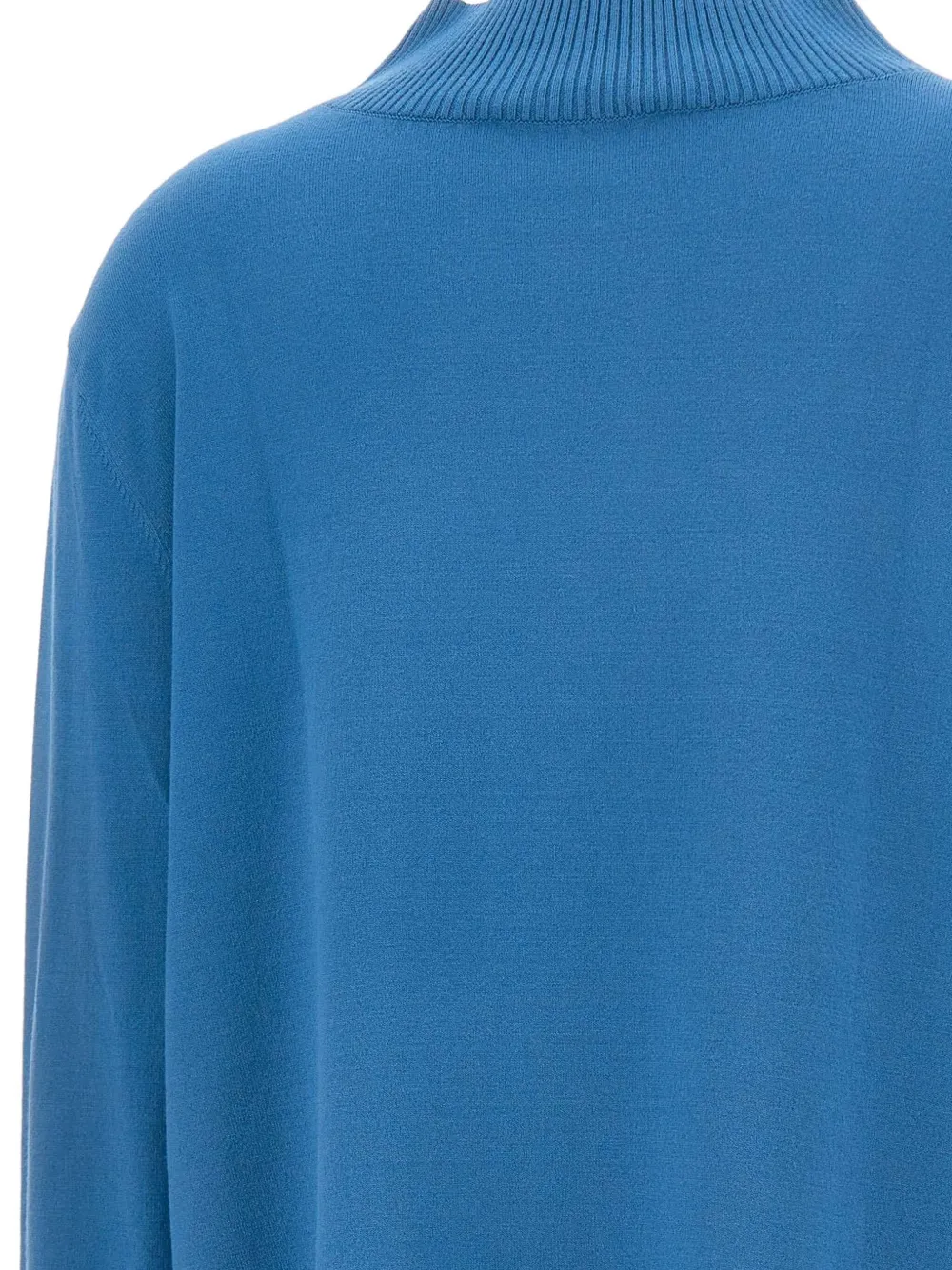 Elena Miro' Button High-neck Sweater In Blue