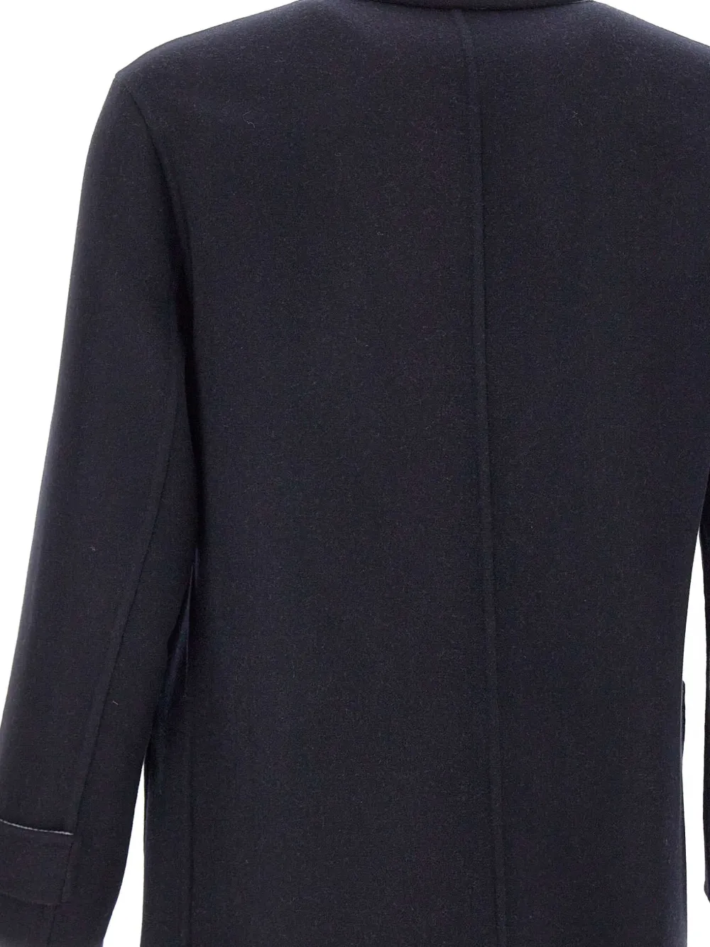 Eleventy classic-collar wool coat Blauw