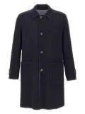 Eleventy classic-collar wool coat - Blue