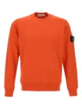 Stone Island logo-badge crew-neck sweatshirt - Orange