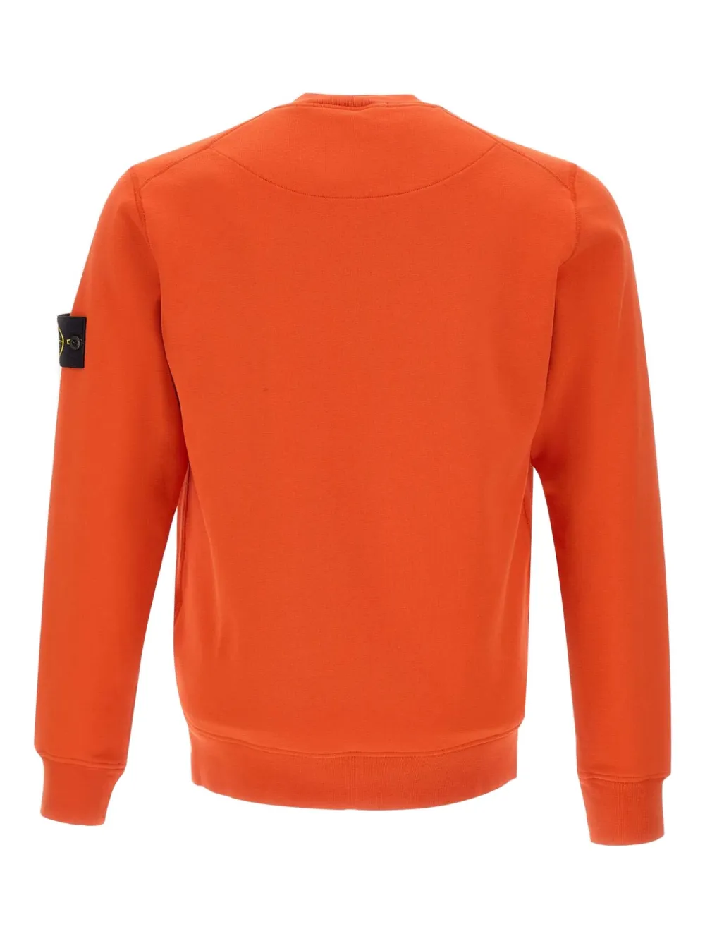 Stone Island logo-badge crew-neck sweatshirt - Oranje