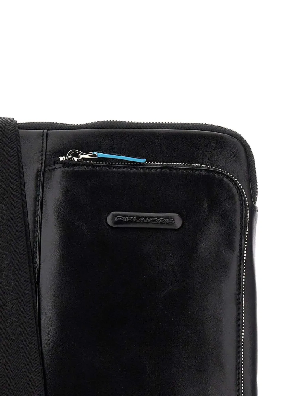 PIQUADRO zip-fastening embossed-logo shoulder bag Zwart