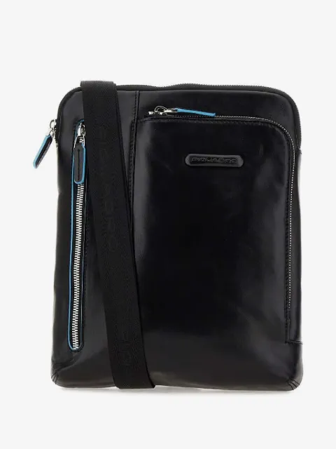 PIQUADRO zip-fastening embossed-logo shoulder bag