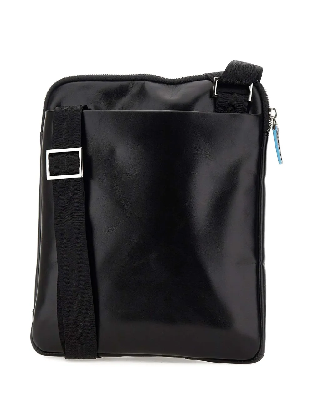 PIQUADRO zip-fastening embossed-logo shoulder bag - Zwart