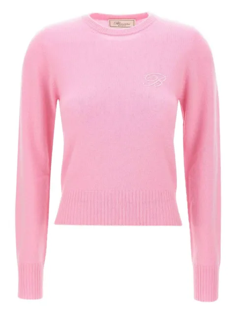 Blumarine embroidered ribbed cashmere sweater