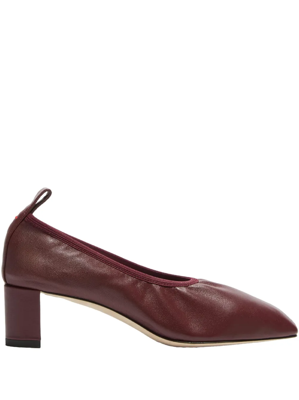 Aeyde Burgundy Narissa Ruched Heels In Multi