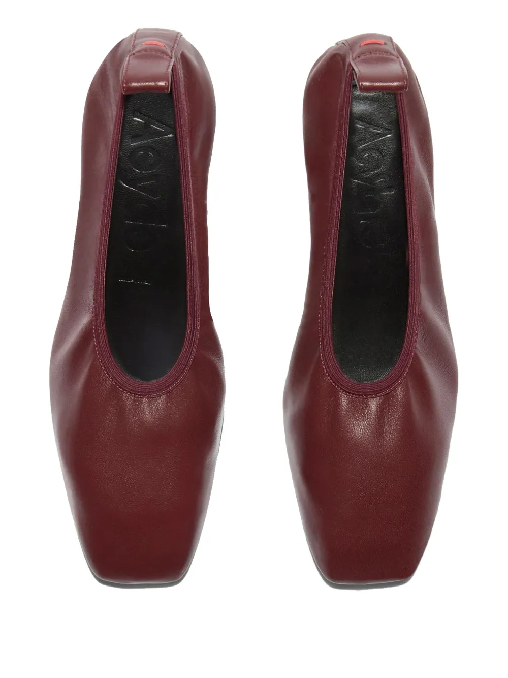 Aeyde Burgundy Narissa Ruched Heels In Multi