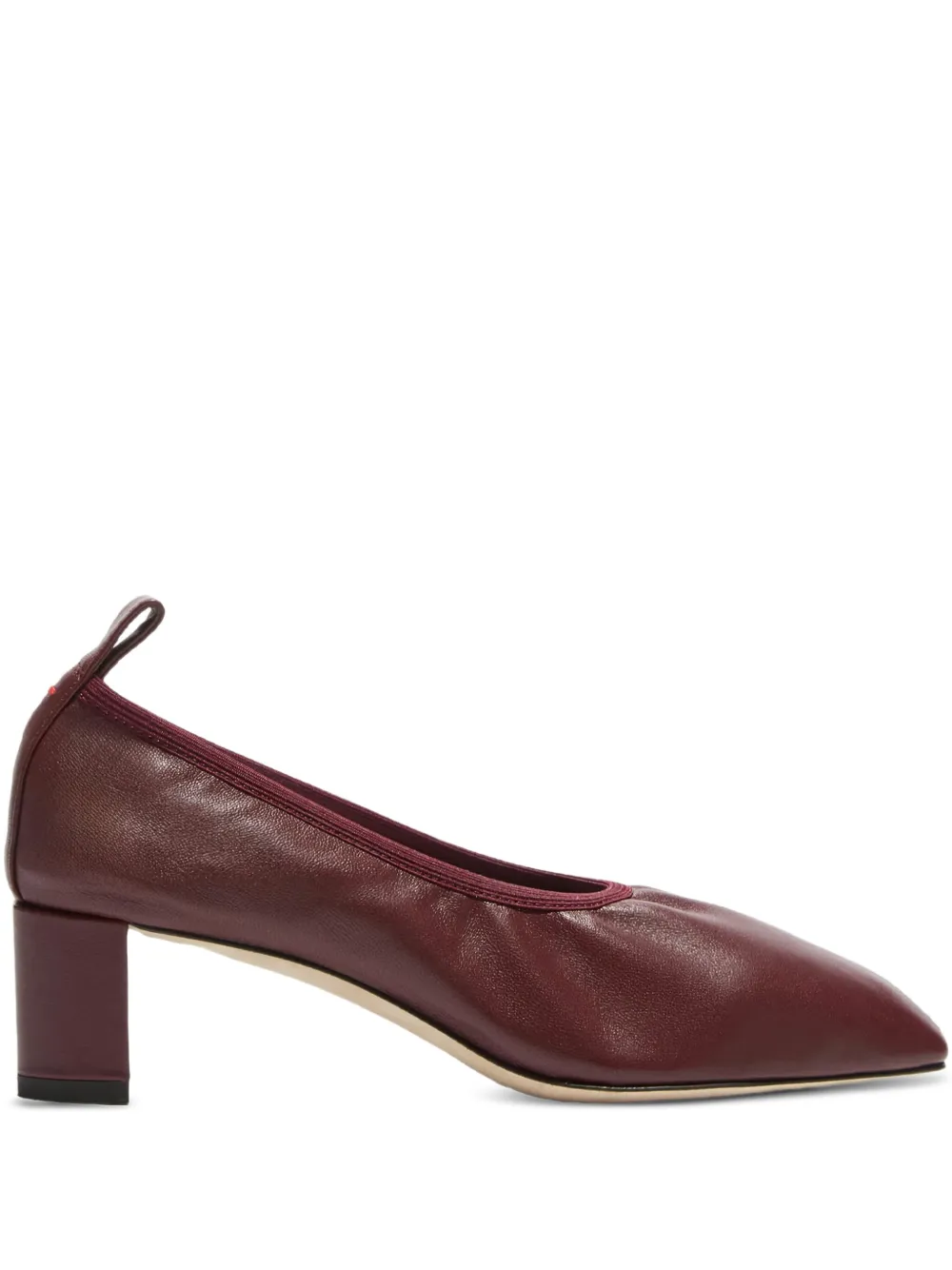 Aeyde 35mm Narissa ruched pumps - レッド Aeyde 35mm Narissa ruched pumps - レッド