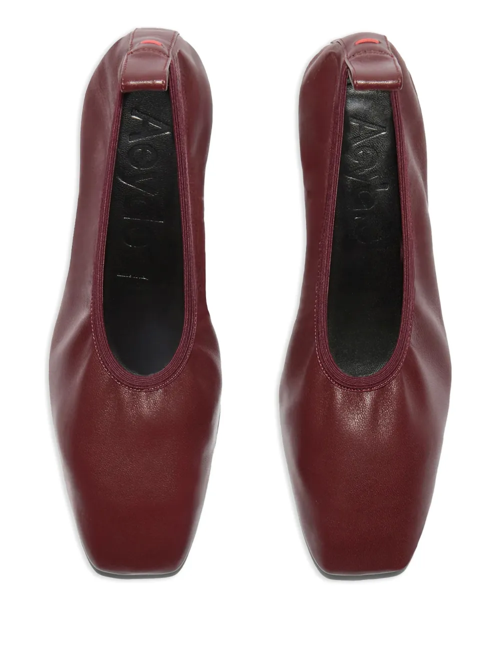 Aeyde 35mm Narissa ruched pumps Red