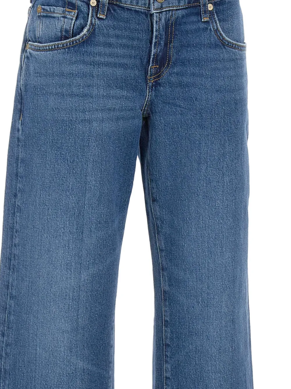 7 For All Mankind five-pocket straight-leg jeans Blauw