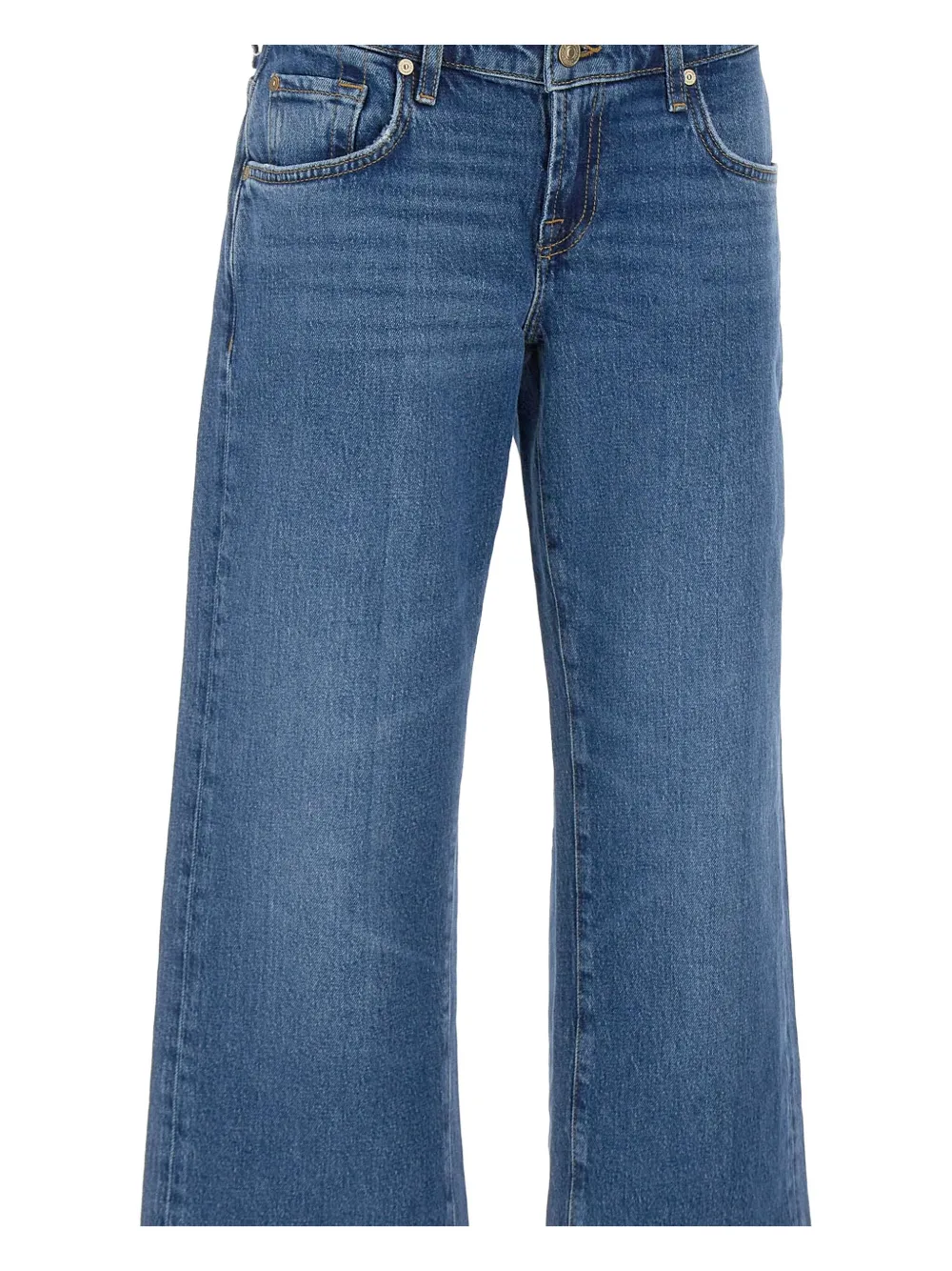 7 For All Mankind five-pocket straight-leg jeans Blauw