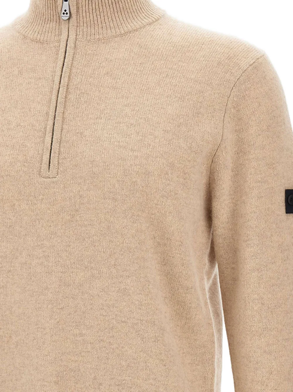 Peuterey Half-zip High-neck Sweater In Neutral