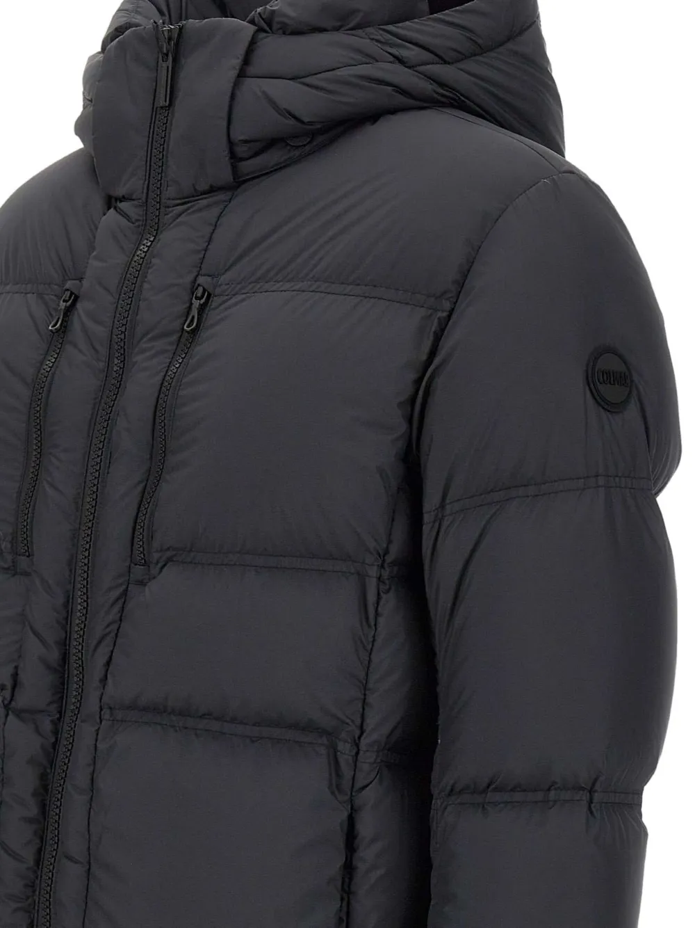 Colmar hooded quilted jacket Zwart