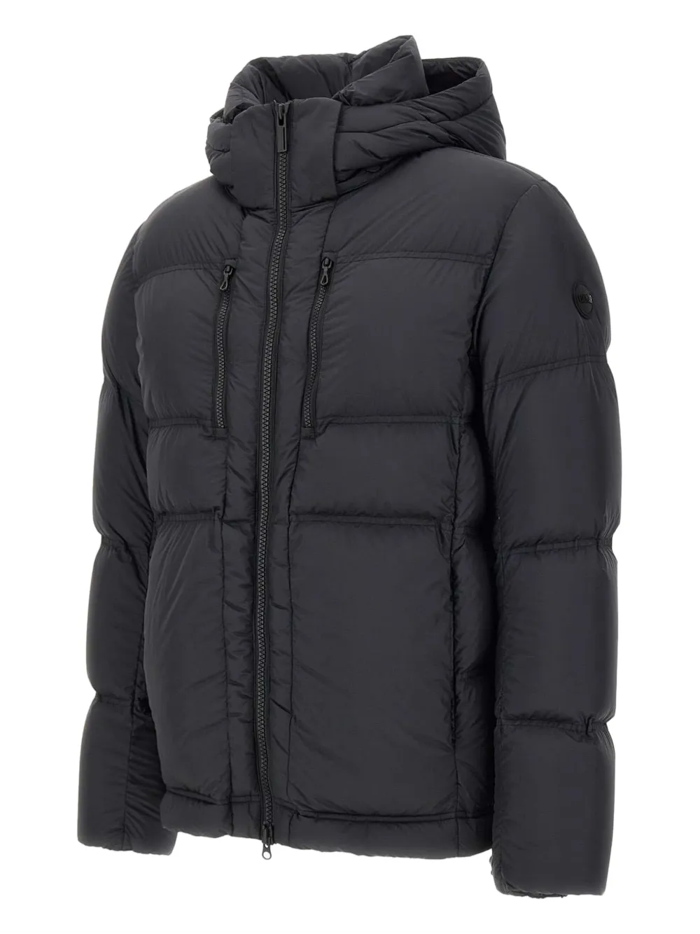 Colmar hooded quilted jacket Zwart