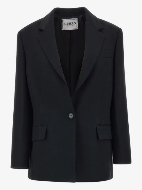 Iceberg notched-lapels single-button blazer
