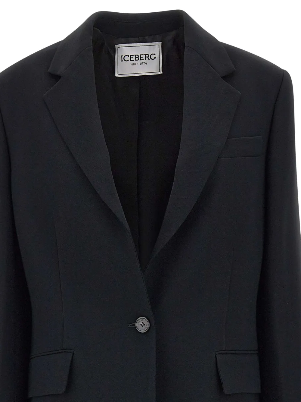 Iceberg notched-lapels single-button blazer Zwart
