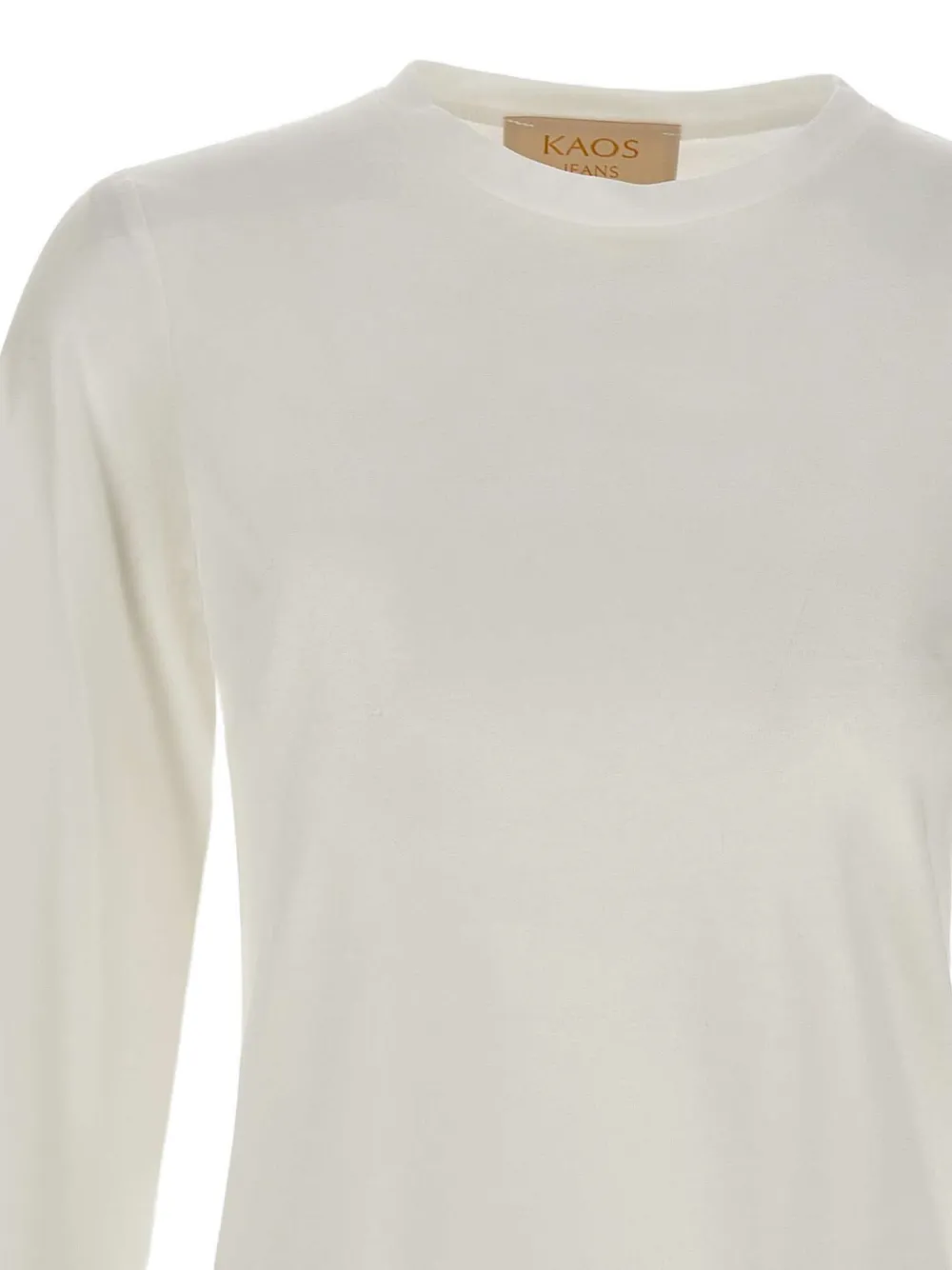 kaos Katoenen top met ballonmouwen Wit