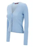 Max Mara ribbed V-neck cardigan - Blue