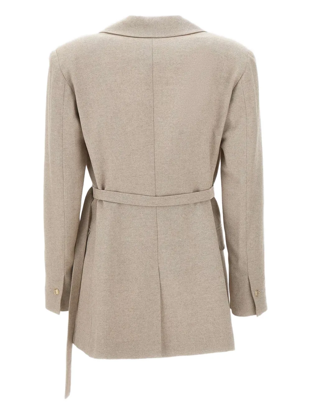 Marella narrow-lapel belted blazer Beige