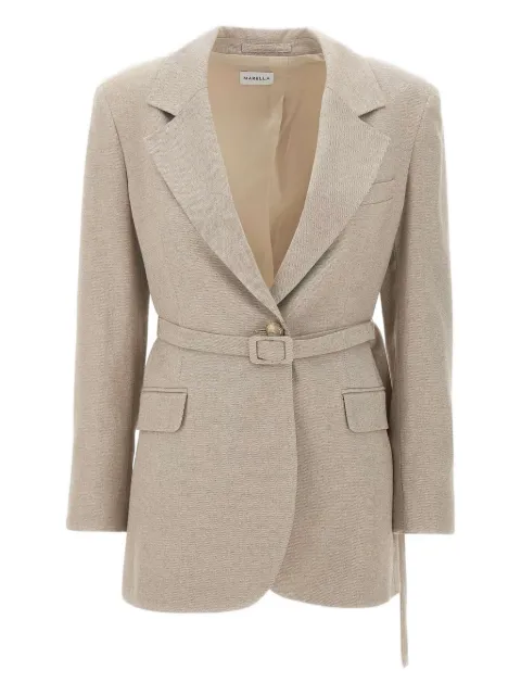 Marella narrow-lapel belted blazer