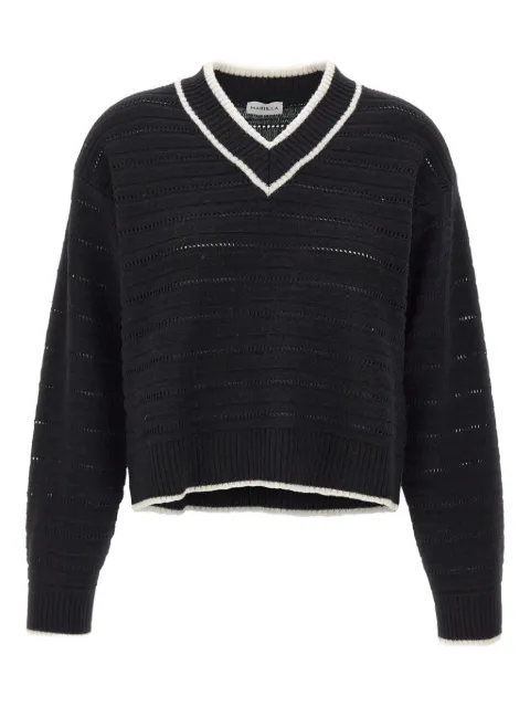 Marella ribbed V-neck wool sweater