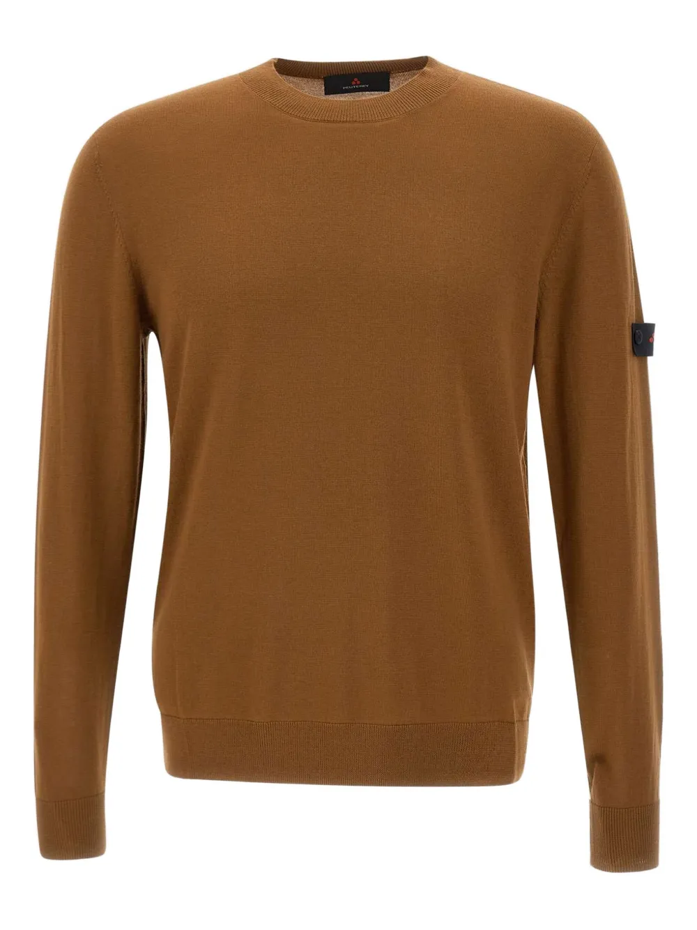 Peuterey logo-patch crew-neck sweater | Brown | Image 1