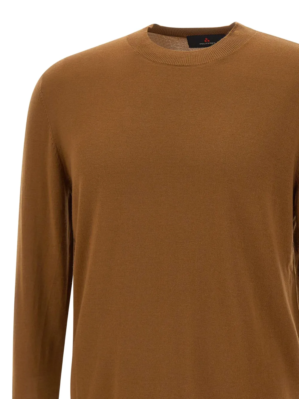 Peuterey logo-patch crew-neck sweater Bruin