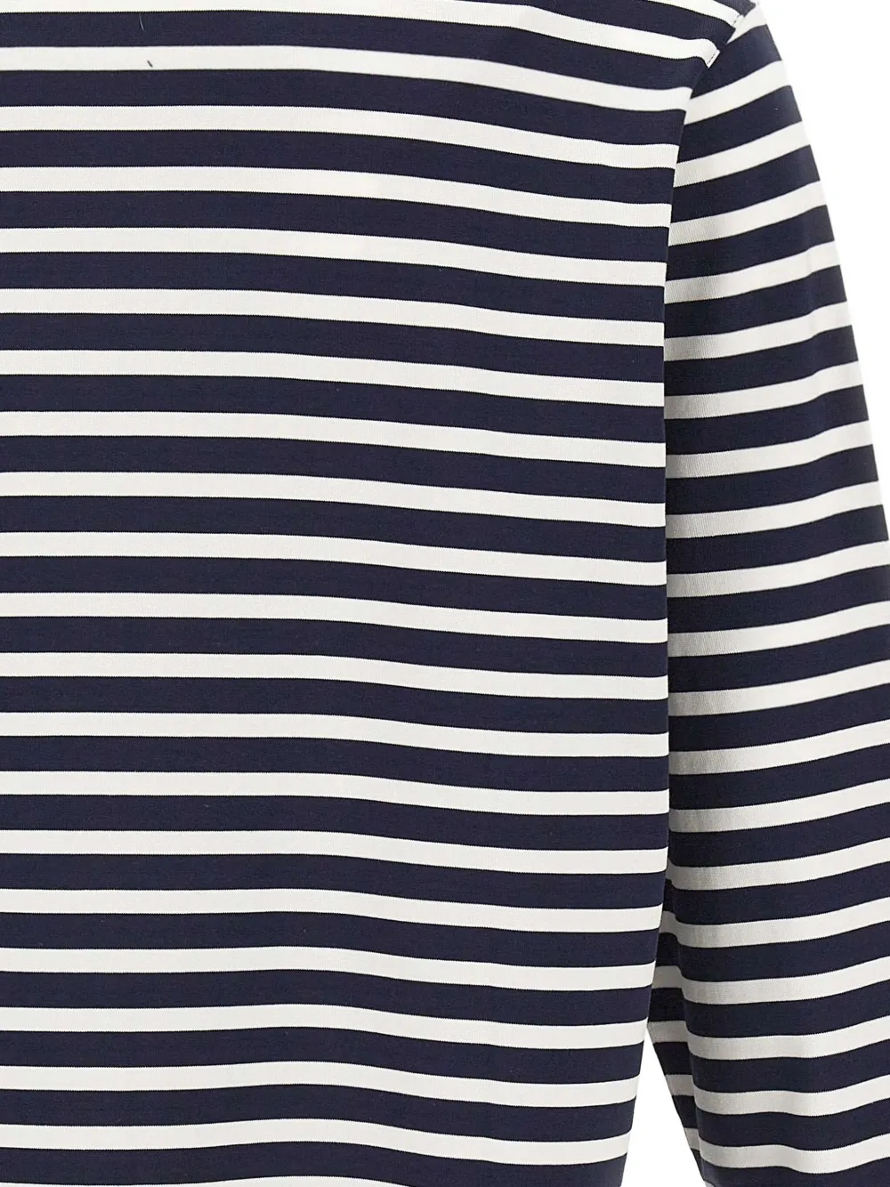 Maison Kitsuné logo-patch striped sweater - Blauw