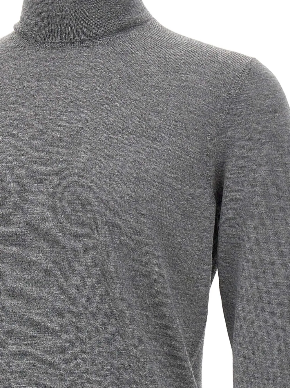 Gran Sasso turtleneck ribbed sweater Grijs