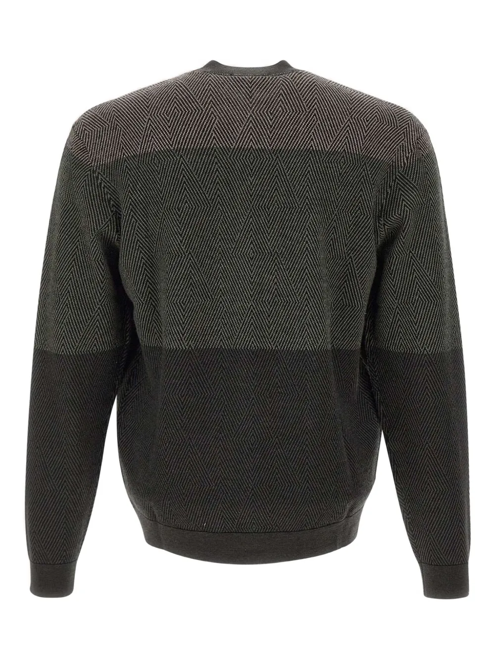 Emporio Armani diamond-pattern wool sweater - Grijs