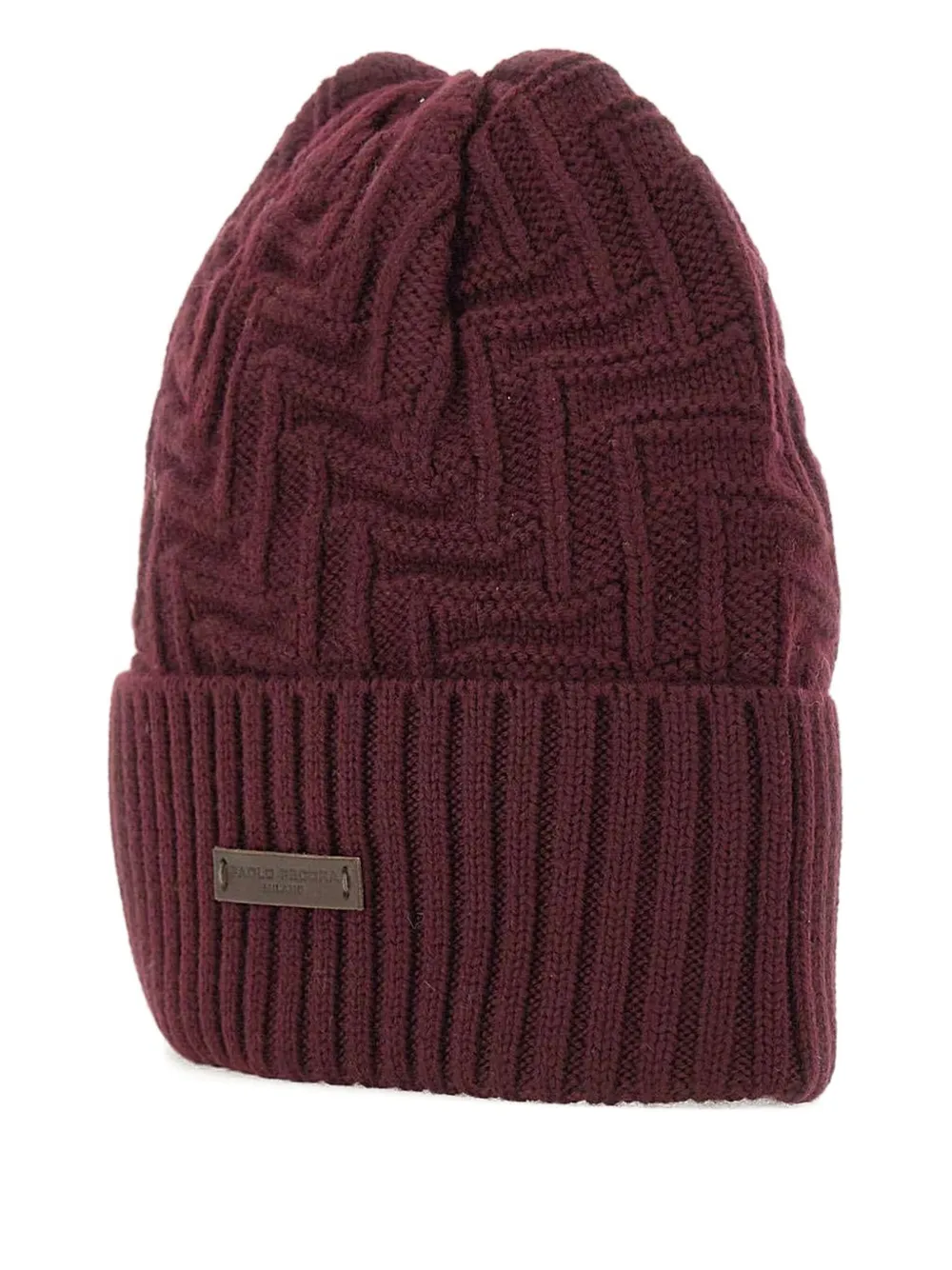 Paolo Pecora logo-patch beanie Rood