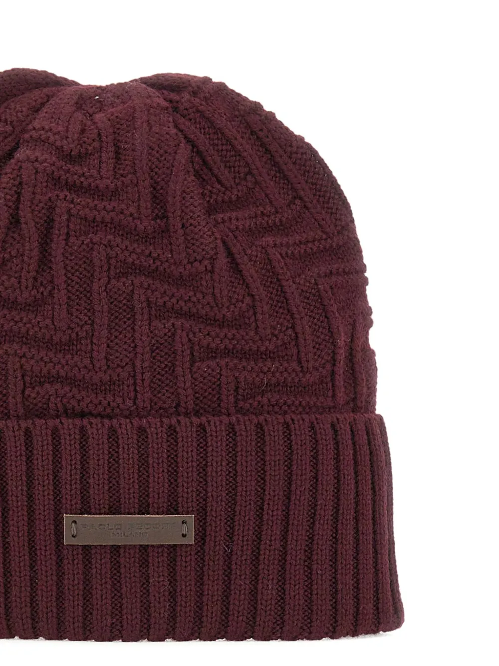 Paolo Pecora logo-patch beanie Rood