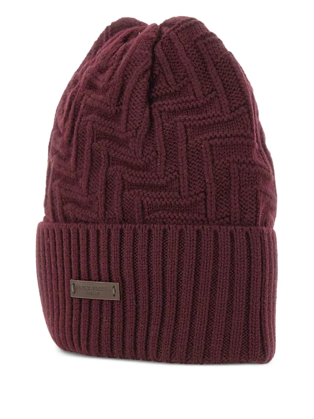 Paolo Pecora logo-patch beanie | Red | Image 1