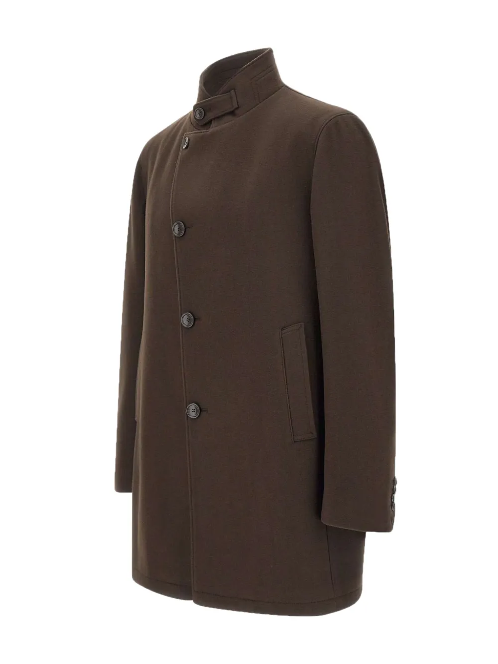 Tagliatore Gordon jas met hoge hals en knopen Bruin