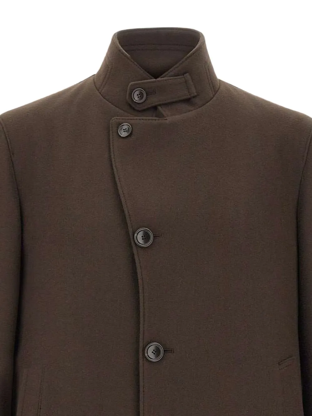 Tagliatore Gordon jas met hoge hals en knopen Bruin