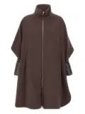 Herno logo-patch coat - Brown