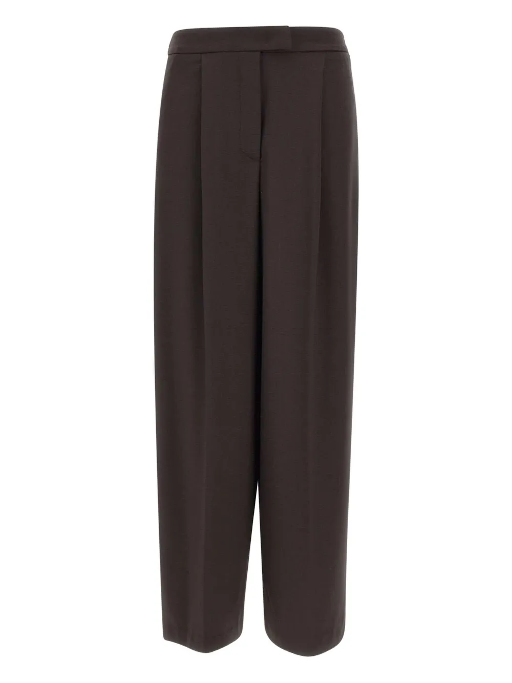 Kaos Broek met geplooid detail Bruin