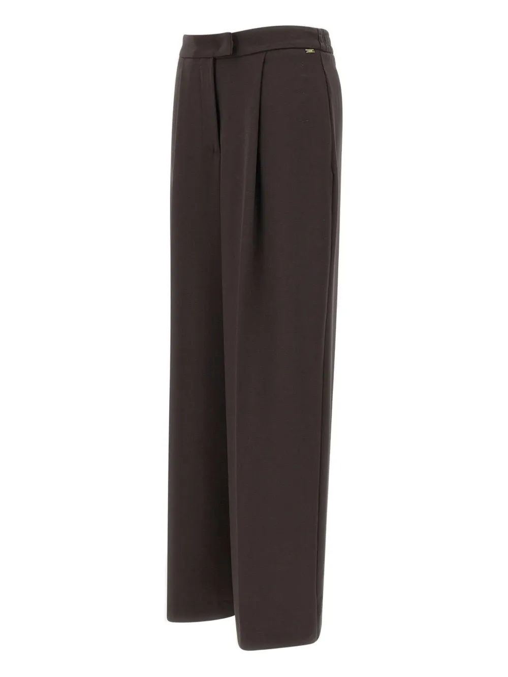 kaos Broek met geplooid detail Bruin