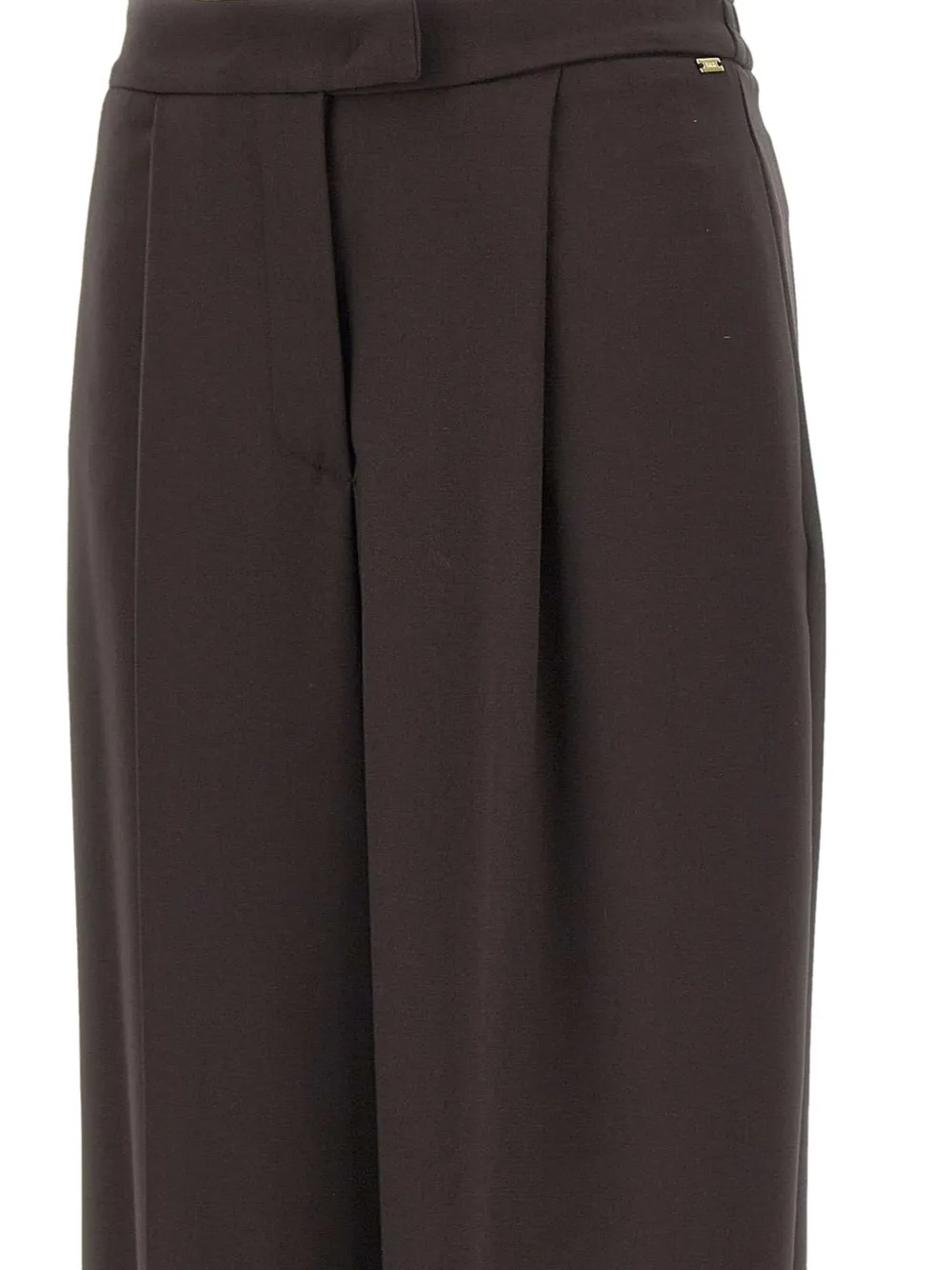 kaos Broek met geplooid detail Bruin