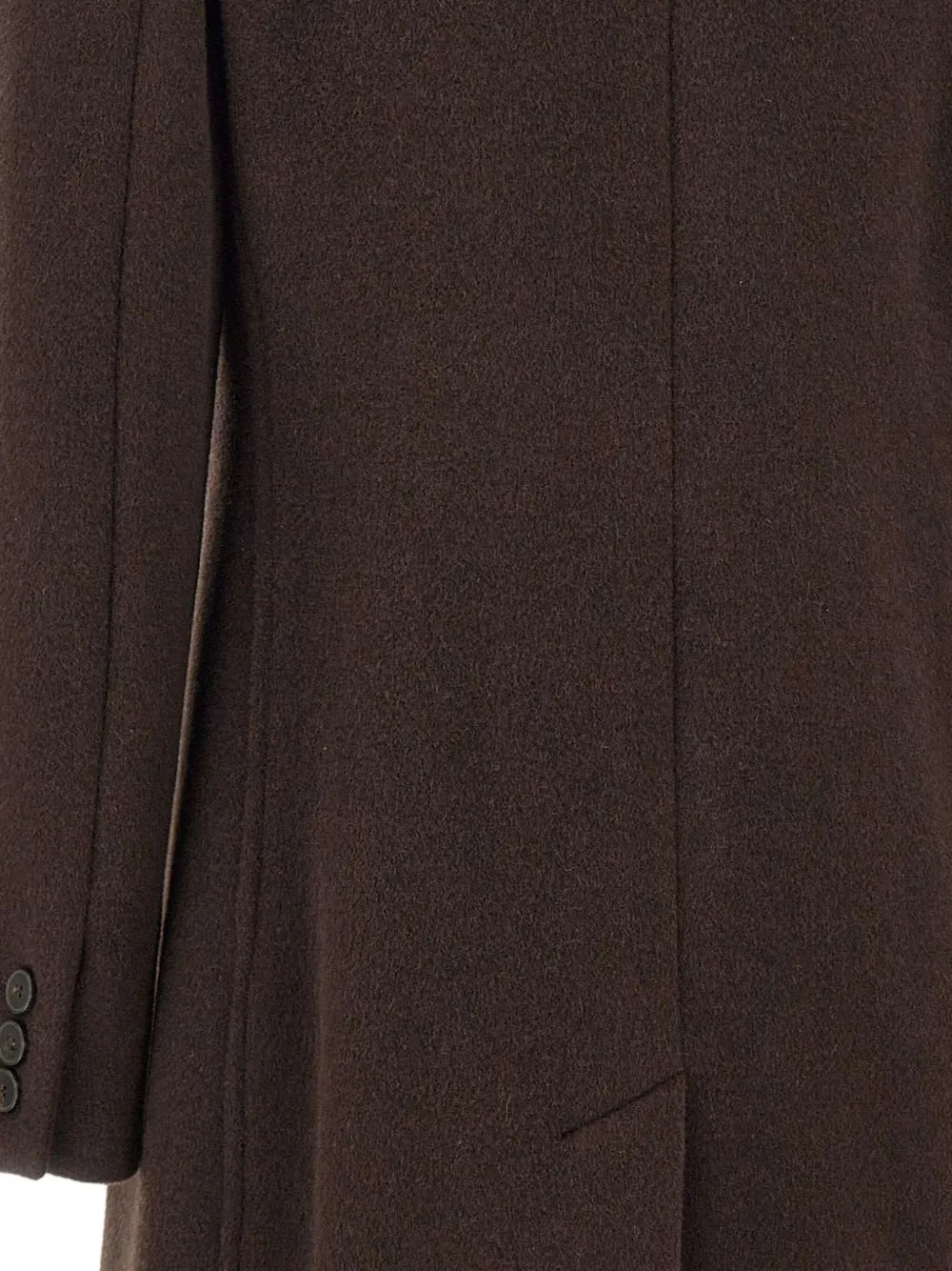 Marella peak-lapel buttoned coat Bruin