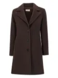 Marella peak-lapel buttoned coat - Brown