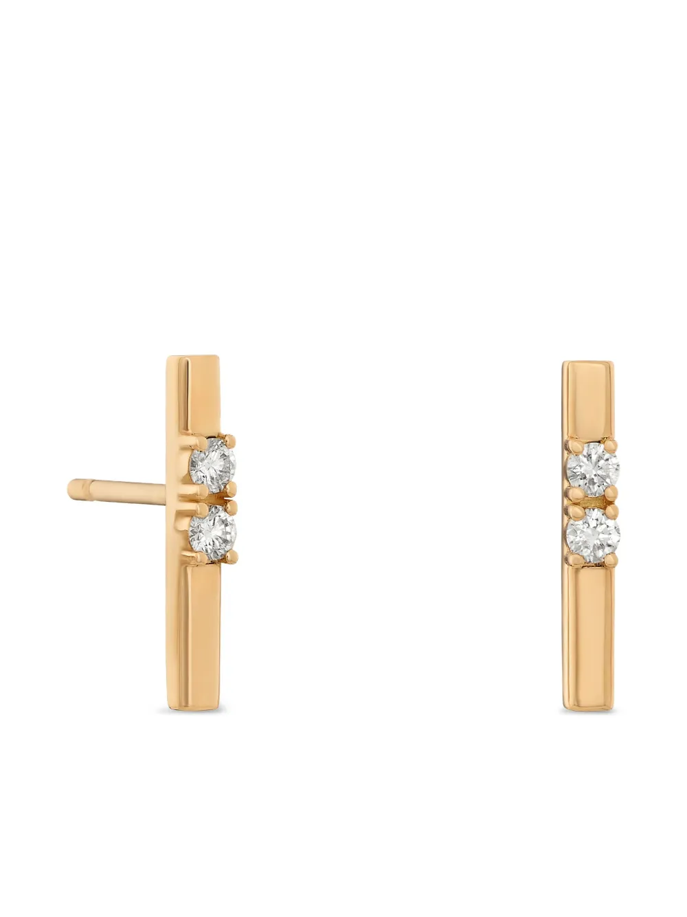 ROSEKEY Orecchini Whistle in oro rosa 18 carati con diamanti