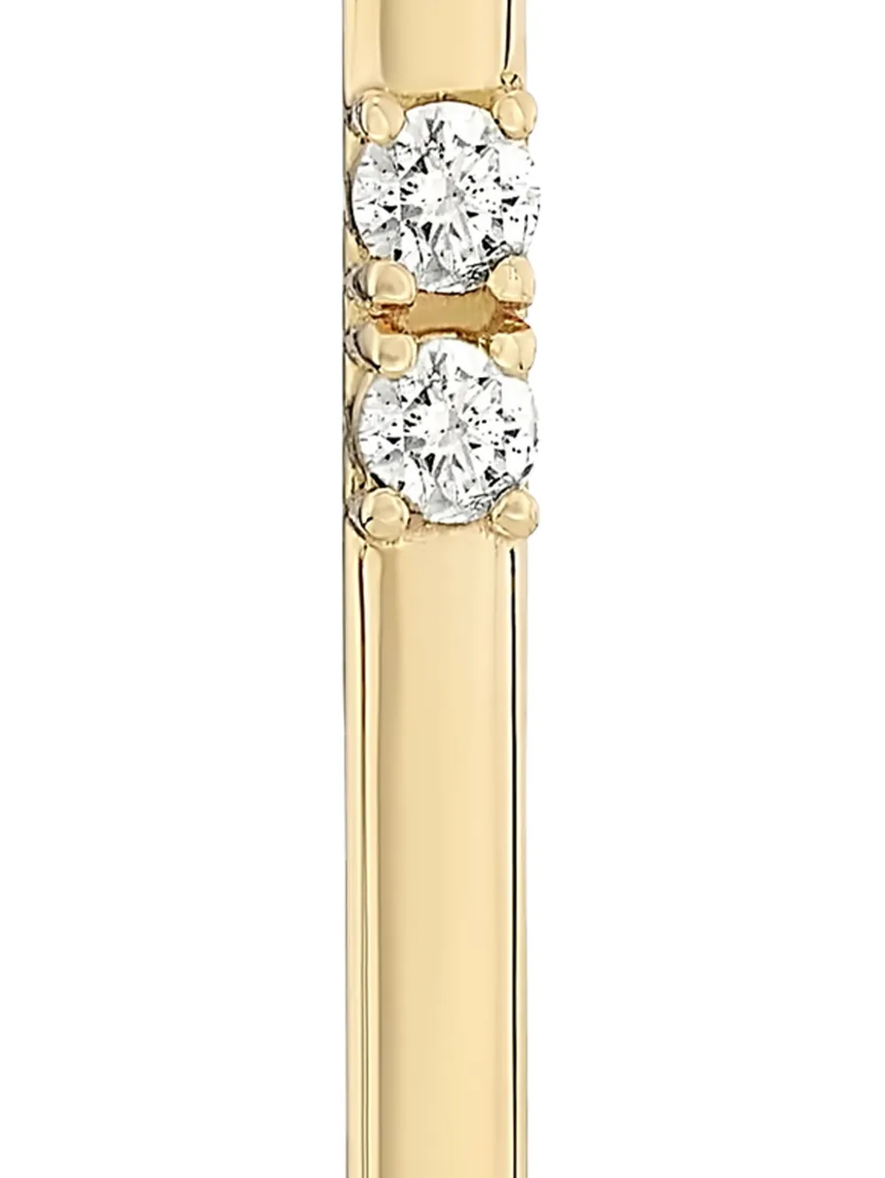 Rosekey 18k Rose Gold Whistle Diamond Bar Earrings 