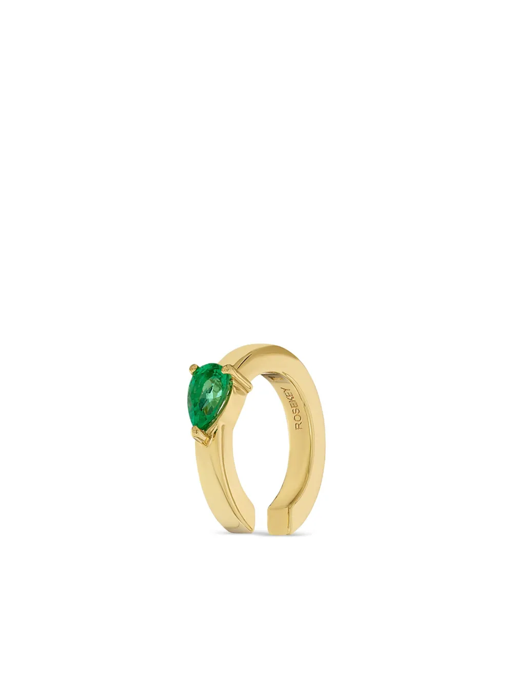 ROSEKEY 18K yellow gold emerald earcuff