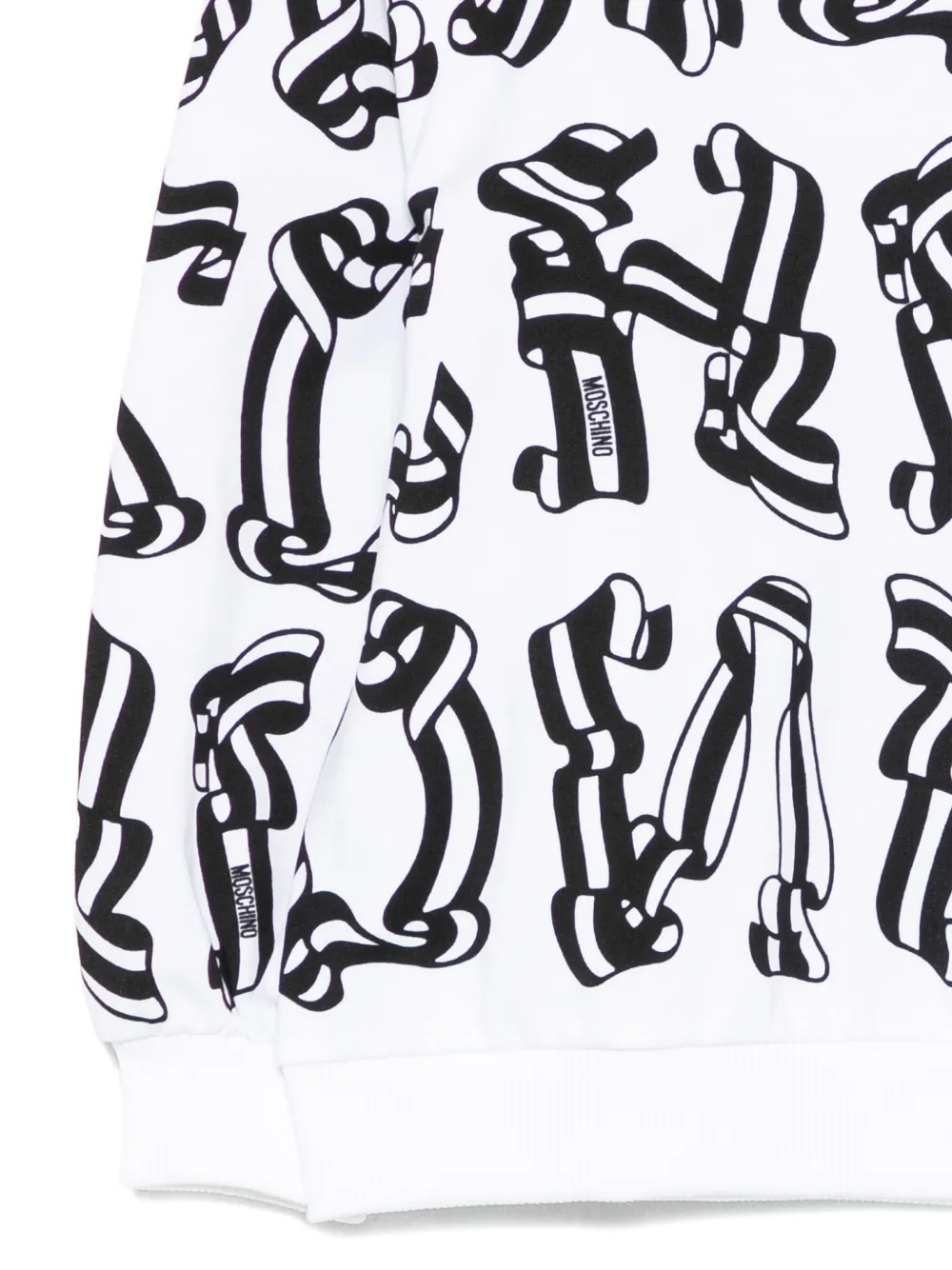 Moschino Kids Sweater met grafische print Wit