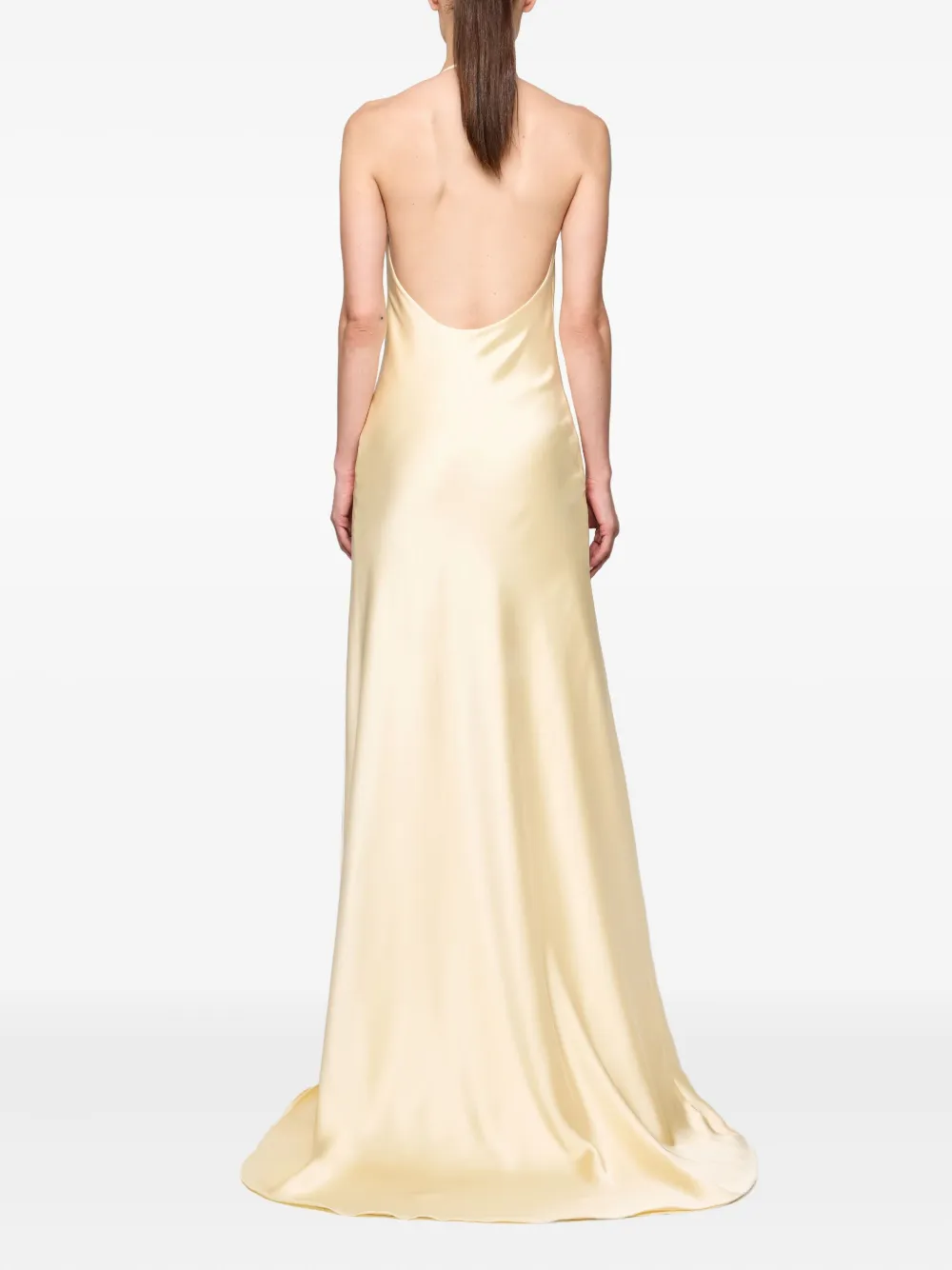 Atu Body Couture Maxi-jurk met diepe hals Geel