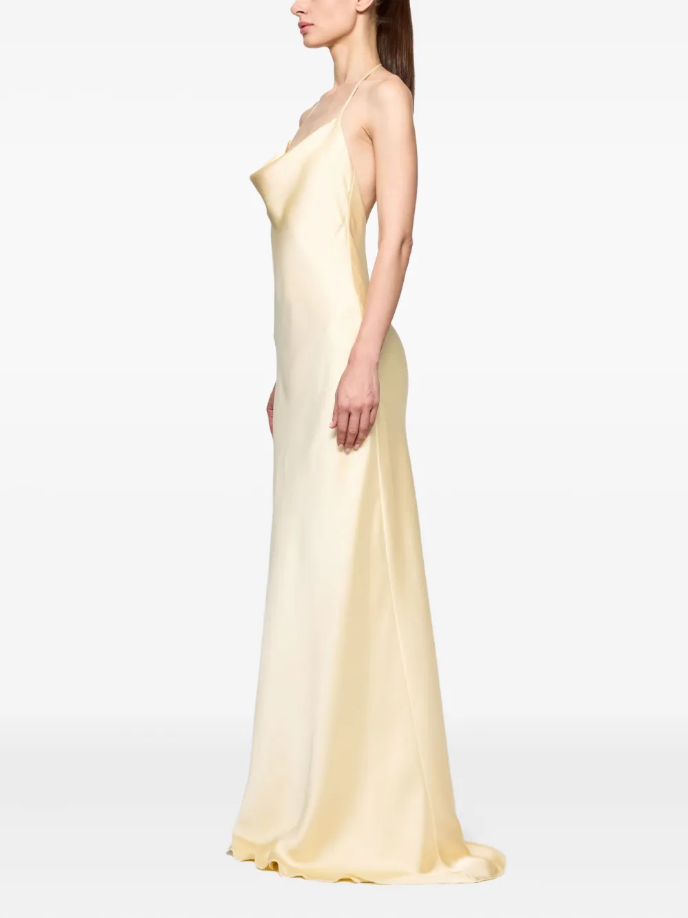 Atu Body Couture Maxi-jurk met diepe hals Geel