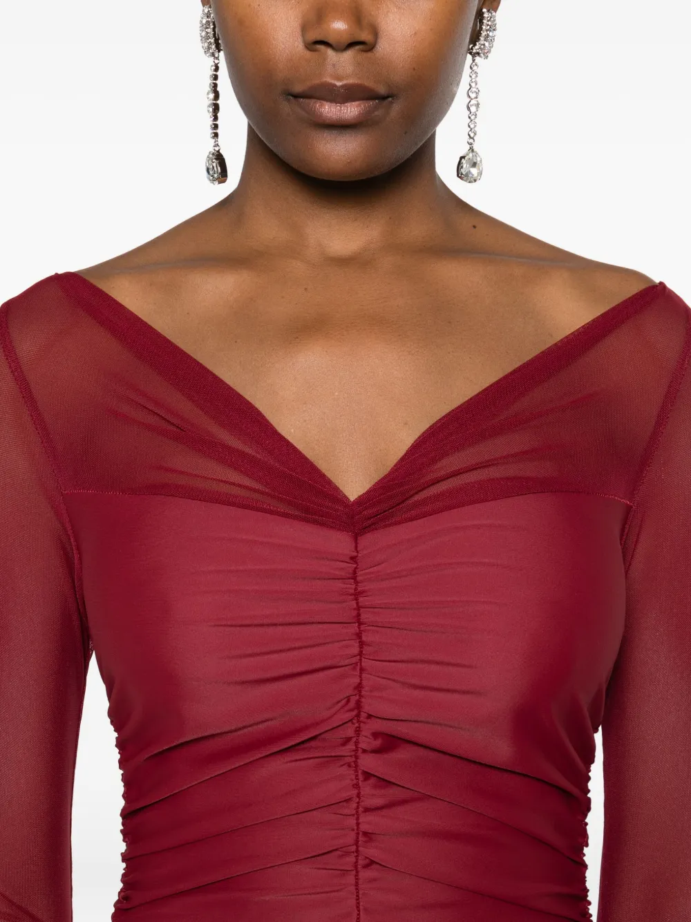 Atu Body Couture Maxi-jurk met V-hals Rood