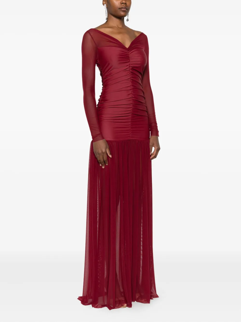 Atu Body Couture Maxi-jurk met V-hals Rood